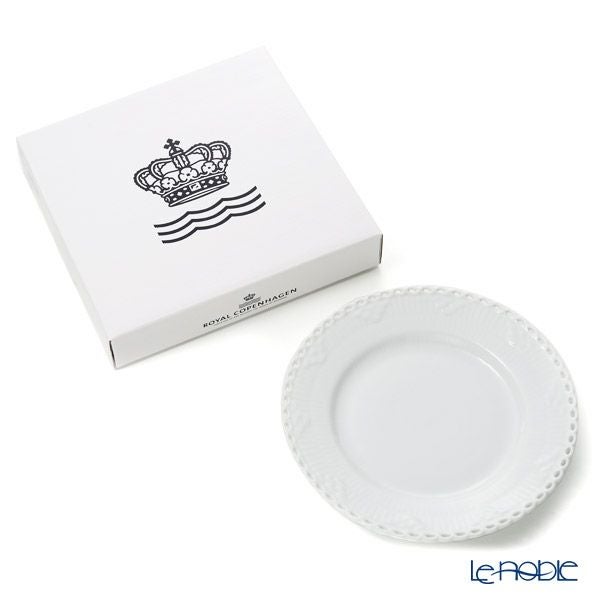 ロイヤルコペンハーゲン（Royal Copenhagen） ホワイト フルーテッド フルレース プレート 17cm 1132617／1052697