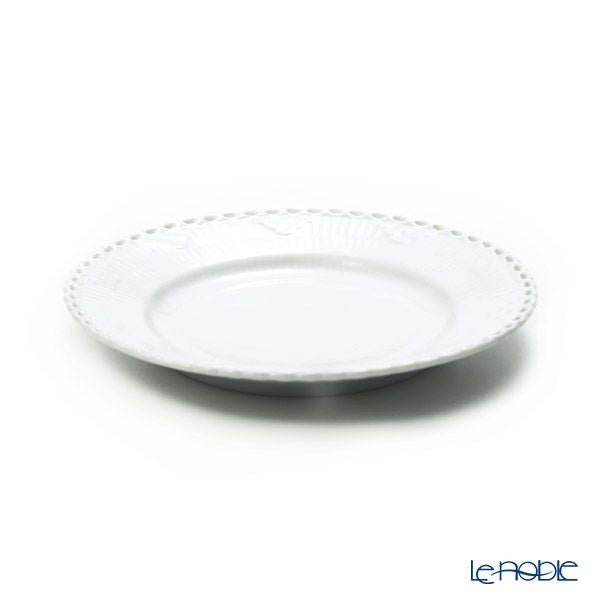 ロイヤルコペンハーゲン（Royal Copenhagen） ホワイト フルーテッド フルレース プレート（フラット） 19cm 1132620／1052698