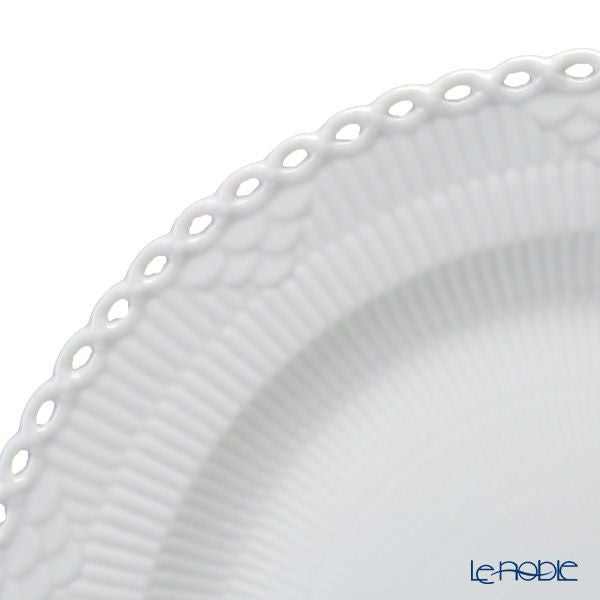 ロイヤルコペンハーゲン（Royal Copenhagen） ホワイト フルーテッド フルレース プレート 27cm 1132627／1052699