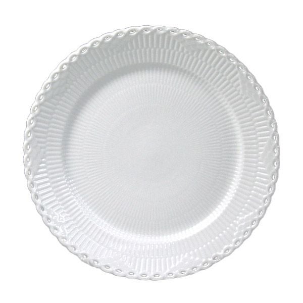 ロイヤルコペンハーゲン（Royal Copenhagen） ホワイト フルーテッド フルレース プレート 27cm 1132627／1052699