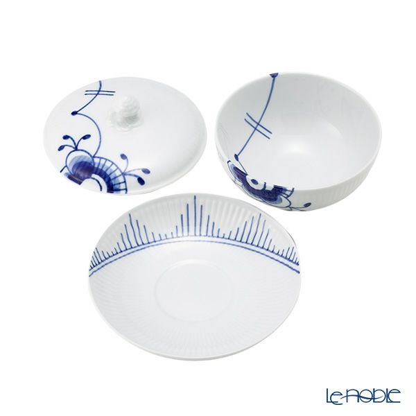 ロイヤルコペンハーゲン（Royal Copenhagen） ブルーフルーテッドメガ ボウル＆ソーサー 蓋つき 380ml／12.5x6cm 2381277／1064776
