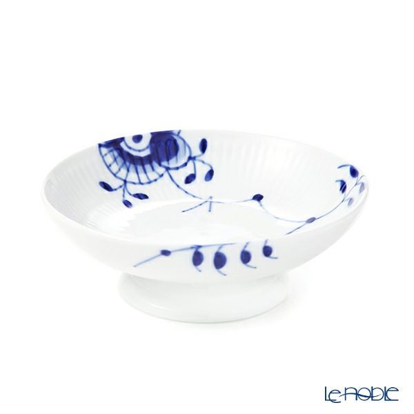 ロイヤルコペンハーゲン（Royal Copenhagen）ブルーフルーテッドメガ ケーキディッシュ 足付 直径17.5cm／高さ6cm 2381427／1026444