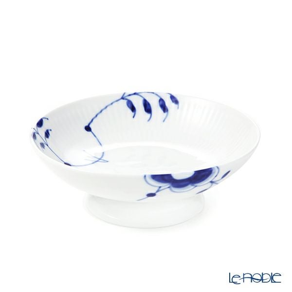 ロイヤルコペンハーゲン（Royal Copenhagen）ブルーフルーテッドメガ ケーキディッシュ 足付 直径17.5cm／高さ6cm 2381427／1026444