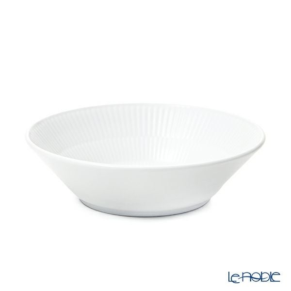 ロイヤルコペンハーゲン（Royal Copenhagen） ホワイト フルーテッド プレイン ディーププレート ペア 17×5cm 2408012／1016914