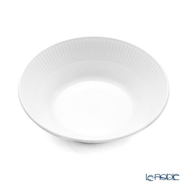 ロイヤルコペンハーゲン（Royal Copenhagen） ホワイト フルーテッド プレイン ディーププレート ペア 17×5cm 2408012／1016914