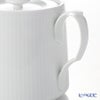 ロイヤルコペンハーゲン（Royal Copenhagen） ホワイト フルーテッド プレイン ティーポット 600ml 2408129／1020509