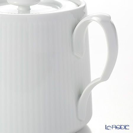 ロイヤルコペンハーゲン（Royal Copenhagen） ホワイト フルーテッド プレイン ティーポット 600ml 2408129／1020509