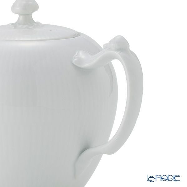 ロイヤルコペンハーゲン（Royal Copenhagen） ホワイト フルーテッド プレイン ティーポット（M） 700ml 2408135
