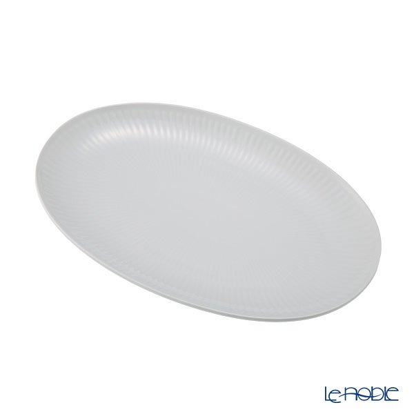 ロイヤルコペンハーゲン（Royal Copenhagen） ホワイト フルーテッド プレイン オーバルディッシュ 23.5×15cm 2408356／1016929