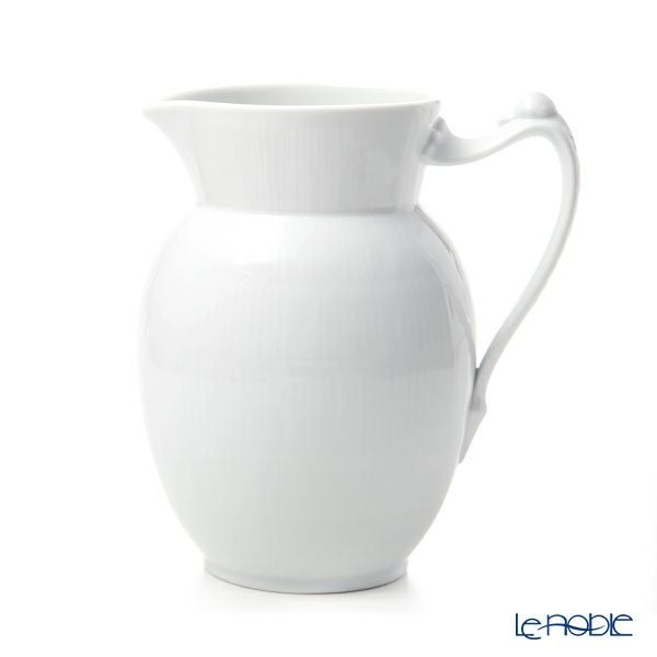 ロイヤルコペンハーゲン（Royal Copenhagen） ホワイト フルーテッド プレイン ジャグ 1700ml 2408444／1017394