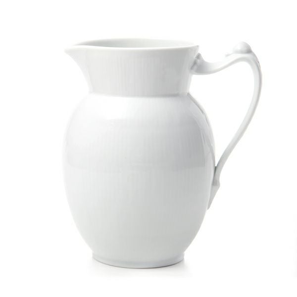 ロイヤルコペンハーゲン（Royal Copenhagen） ホワイト フルーテッド プレイン ジャグ 1700ml 2408444／1017394