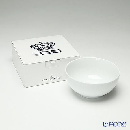 ロイヤルコペンハーゲン（Royal Copenhagen） ホワイト フルーテッド プレイン ボウル 13cm 2408454／1016934