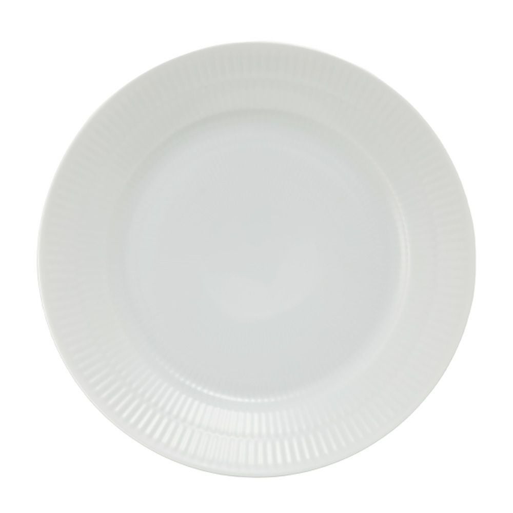 ロイヤルコペンハーゲン（Royal Copenhagen） ホワイト フルーテッド プレイン デザートプレート 22cm 2408622／1017403