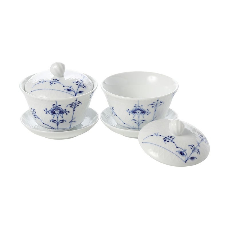 ロイヤルコペンハーゲン（Royal Copenhagen） ブルーパルメッテ 蓋つきカップ＆ソーサー ペア 210ml 2500062