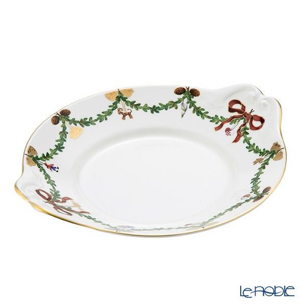 ロイヤルコペンハーゲン（Royal Copenhagen） スターフルーテッド クリスマス ケーキディッシュ 27cm 2503422／1018148