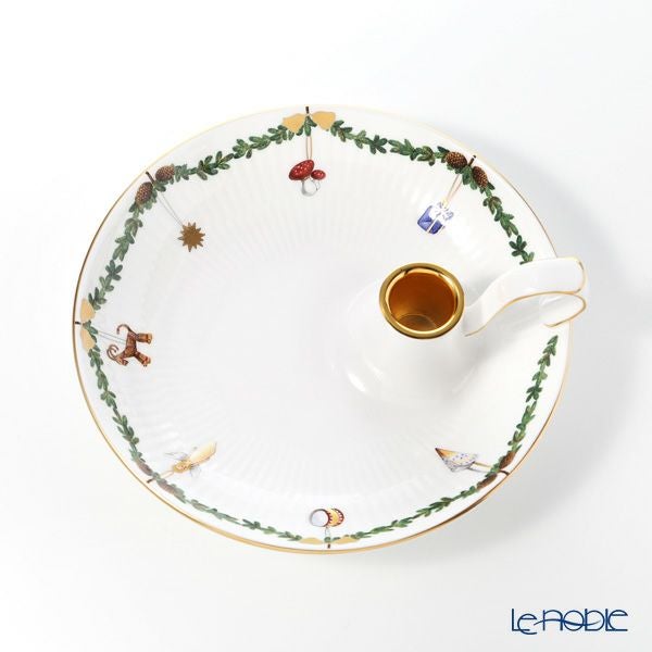 ロイヤルコペンハーゲン（Royal Copenhagen） スターフルーテッド キャンドルホルダー 17.5×H6.5cm 2503501／1024778