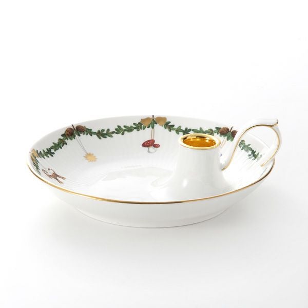 ロイヤルコペンハーゲン（Royal Copenhagen） スターフルーテッド キャンドルホルダー 17.5×H6.5cm 2503501／1024778