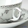 ロイヤルコペンハーゲン（Royal Copenhagen） ブラック フルーテッド ハーフレース ティーカップ＆ソーサー 180ml 2528080