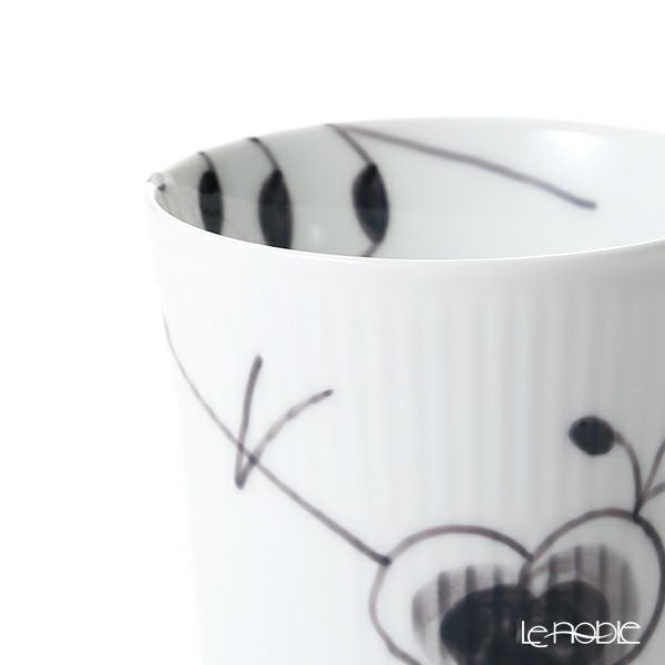 ロイヤルコペンハーゲン（Royal Copenhagen） ブラック フルーテッド メガ マグカップ 350ml ペア 2541039／1017459