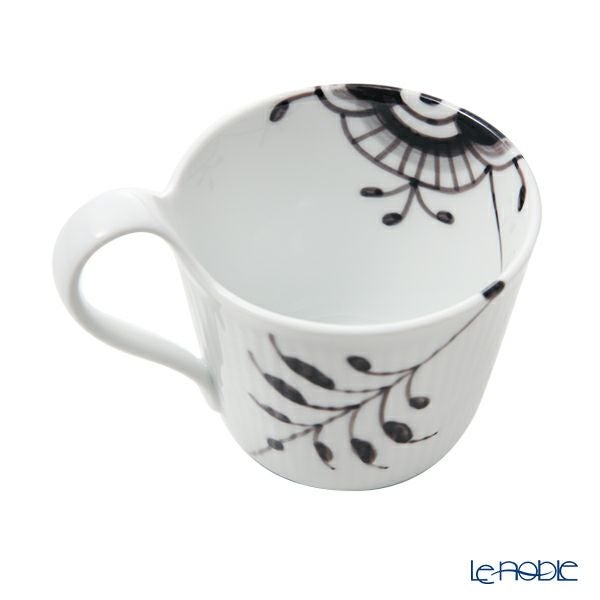 ロイヤルコペンハーゲン（Royal Copenhagen） ブラック フルーテッド メガ マグカップ ハイハンドル 330ml 2541090／1017018