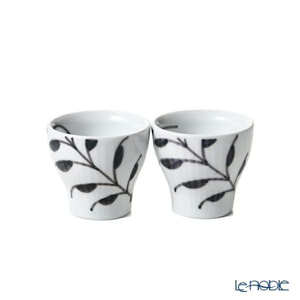 ロイヤルコペンハーゲン（Royal Copenhagen） ブラック フルーテッド メガ エッグカップ ペア 3×H5.3cm 2541703／1017033