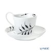 ロイヤルコペンハーゲン（Royal Copenhagen） ブラック フルーテッド メガ ティーカップ＆ソーサー（ハイハンドル） 2542092／1017037