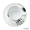 ロイヤルコペンハーゲン（Royal Copenhagen） ブラック フルーテッド メガ ティーカップ＆ソーサー（ハイハンドル） 2542092／1017037