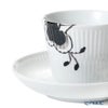 ロイヤルコペンハーゲン（Royal Copenhagen） ブラック フルーテッド メガ ティーカップ＆ソーサー（ハイハンドル） 2542092／1017037