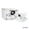 ロイヤルコペンハーゲン（Royal Copenhagen） ブラック フルーテッド メガ ティーカップ＆ソーサー（ハイハンドル） 2542092／1017037