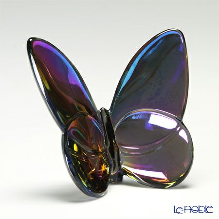 バカラ（Baccarat） オブジェ 2-609-987 ラッキーバタフライ スカラベブルー