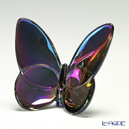 バカラ（Baccarat） オブジェ 2-609-987 ラッキーバタフライ スカラベブルー