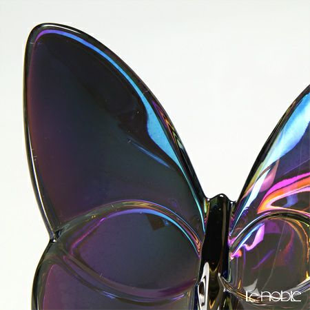 バカラ（Baccarat） オブジェ 2-609-987 ラッキーバタフライ スカラベブルー