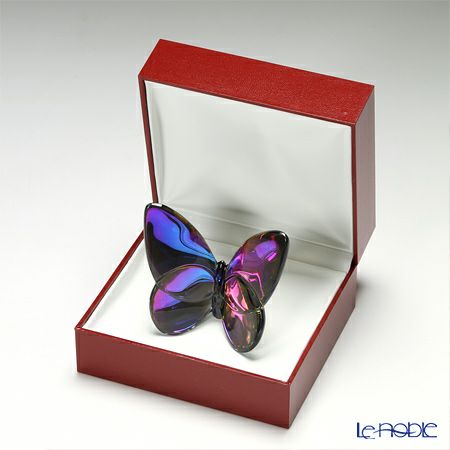 バカラ（Baccarat） オブジェ 2-609-987 ラッキーバタフライ スカラベブルー