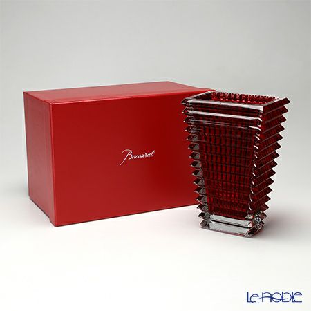 バカラ（Baccarat） EYE 2-802-298 ベース（花瓶） スクエア S 20cm レッド