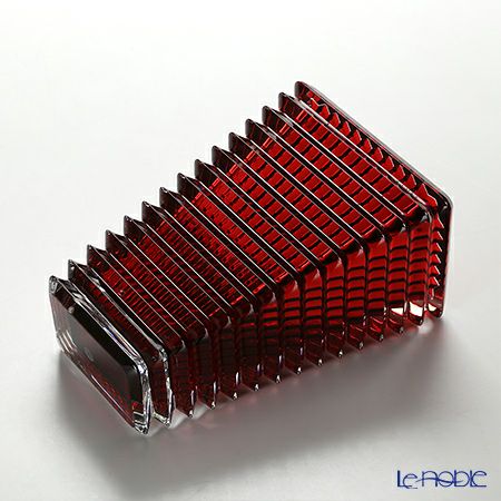 バカラ（Baccarat） EYE 2-802-298 ベース（花瓶） スクエア S 20cm レッド