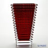 バカラ（Baccarat） EYE 2-802-302 ベース（花瓶） スクエア L 30cm レッド