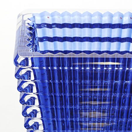 バカラ（Baccarat） EYE 2-811-104 ベース（花瓶） スクエア S 20cm ブルー