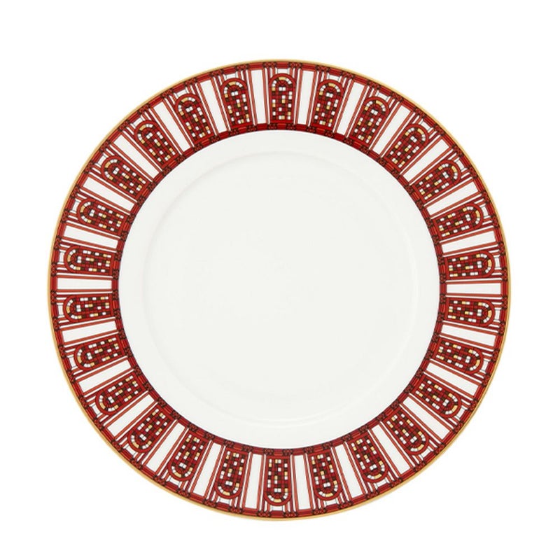 バカラ（Baccarat）ポーセリンコレクション アルカディア 2-817-036 プレート 21cm レッド ※磁器製※