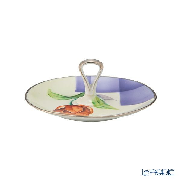 【1点限り】オールドノリタケ アールデコ 銀彩 チューリップ文 レモン皿