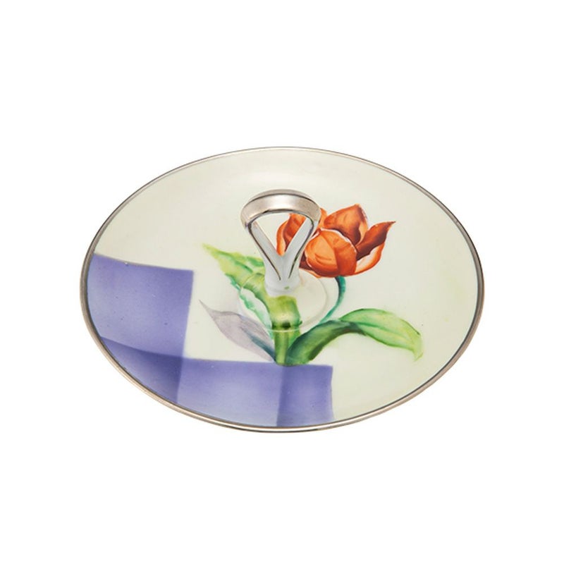 【1点限り】オールドノリタケ アールデコ 銀彩 チューリップ文 レモン皿