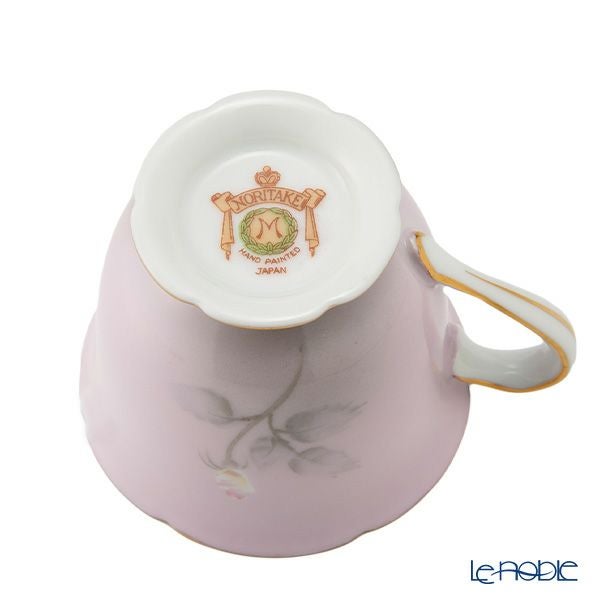 【1点限り】オールドノリタケ 金彩ピンク地 薔薇文 デミタスセット 5客揃え 15pcs 花型