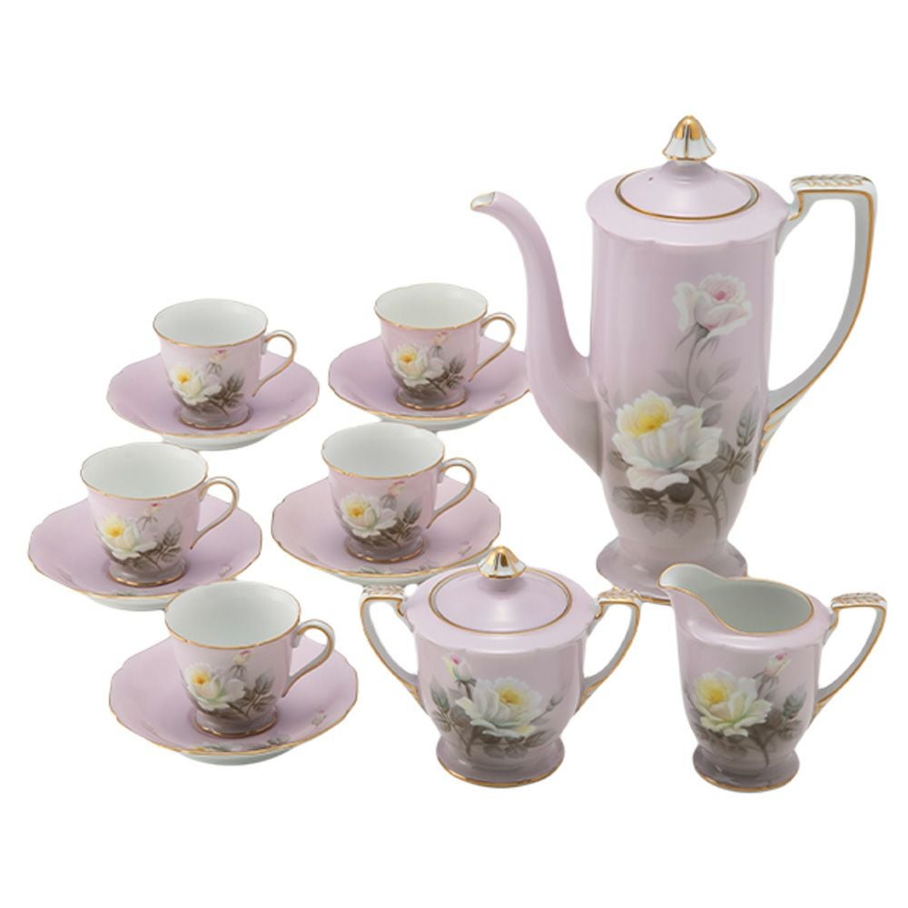 1点限り】オールドノリタケ 金点盛り 薔薇文 ボウルセット 花型 7pcs