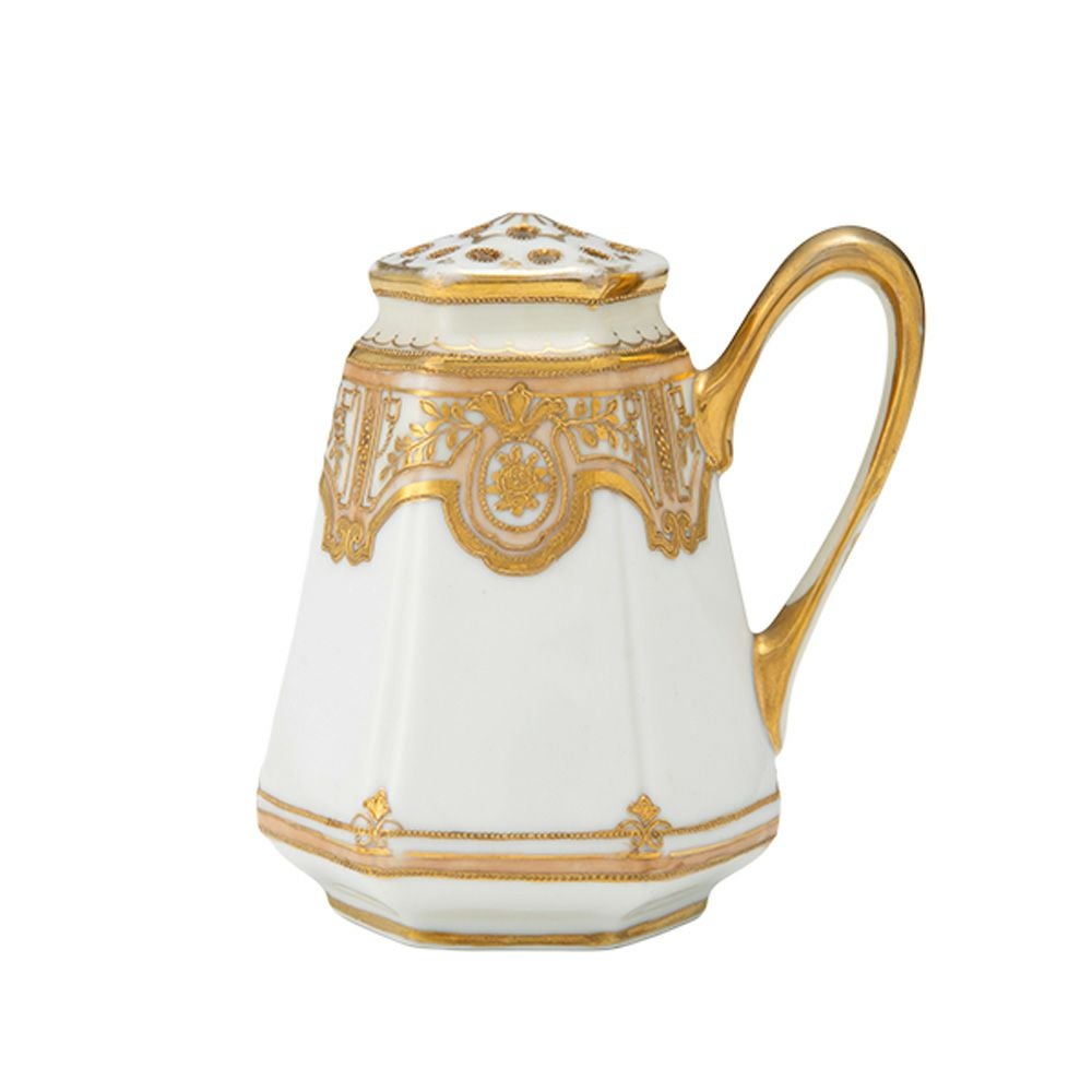 【1点限り】オールドノリタケ 金点盛り 薔薇・葉模様 シェイカー 片手付