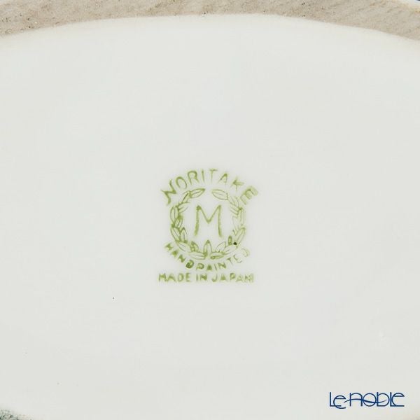 【1点限り】オールドノリタケ アールデコ オレンジラスター彩 二口花瓶 オウム鳥付