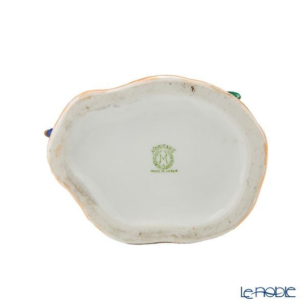 【1点限り】オールドノリタケ アールデコ オレンジラスター彩 二口花瓶 鳥付