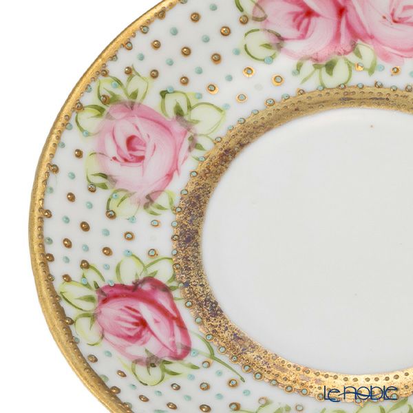 【1点限り】オールドノリタケ 金点盛り ジュール 薔薇文 デミタスカップ＆ソーサー