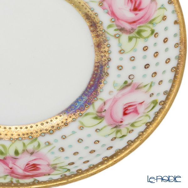 【1点限り】オールドノリタケ 金点盛り ジュール 薔薇文 デミタスカップ＆ソーサー