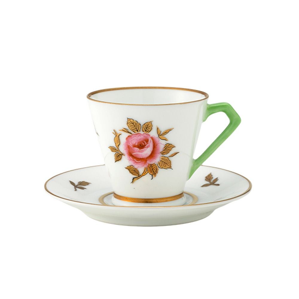 1点限り】オールドノリタケ 金彩 薔薇文 デミタスカップ＆ソーサー