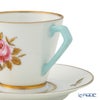 【1点限り】オールドノリタケ 金彩 薔薇文 デミタスカップ＆ソーサー 水色