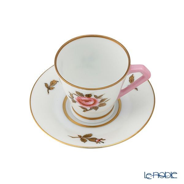 【1点限り】オールドノリタケ 金彩 薔薇文 デミタスカップ＆ソーサー ピンク